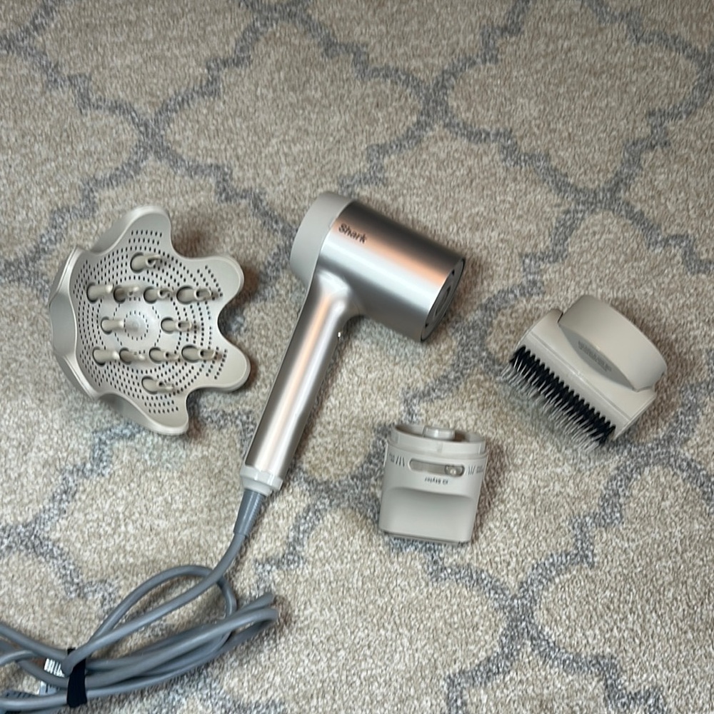 Noble Silver Hair Dryer with Attachments